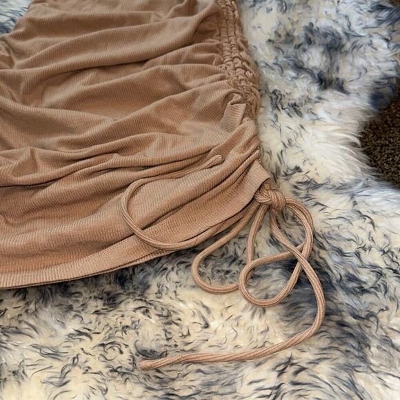 Ruched Bodycon Mini Dress Sleeveless Drawstring Tank Dress | Sz S - Picture 5 of 8